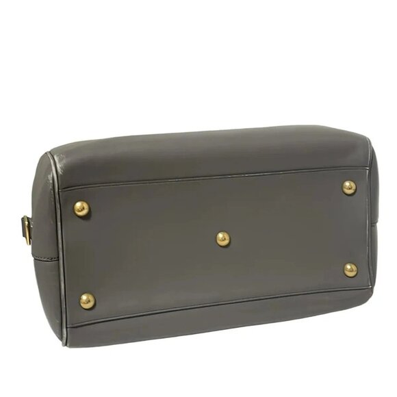 Auth SAINT LAURENT PARIS Duffle 6 322049 Dark Gray Leather - Handbag - Picture 4 of 9